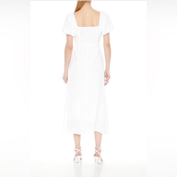 OFF THE SHOULDER MIDI IVORY DRESS - Picture 3 of 4